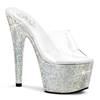 Pleaser - BEJEWELED701DM Mules à talons - Chaussures de pole dance - Couleur argent/Transparent Product image